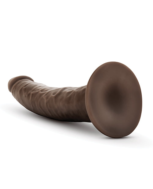 Blush Dr. Skin Glide 7.5" Self Lubricating Dildo - Chocolate - LUST Depot