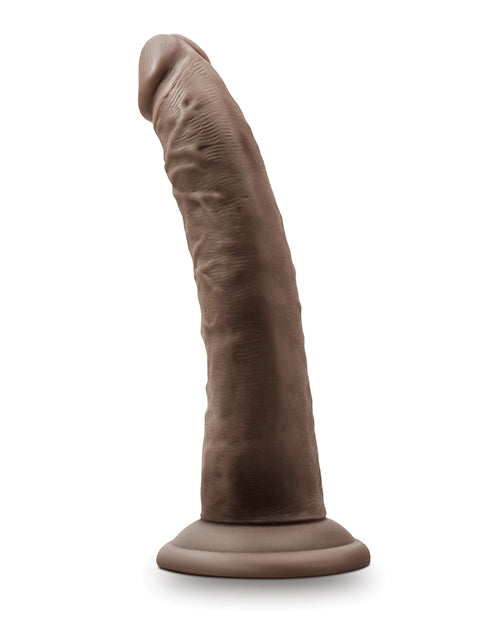 Blush Dr. Skin Glide 7.5" Self Lubricating Dildo - Chocolate - LUST Depot