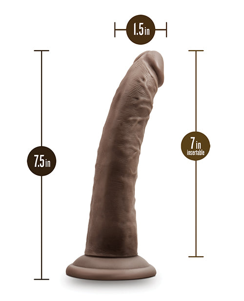 Blush Dr. Skin Plus 7" Posable Dildo - Chocolate - LUST Depot