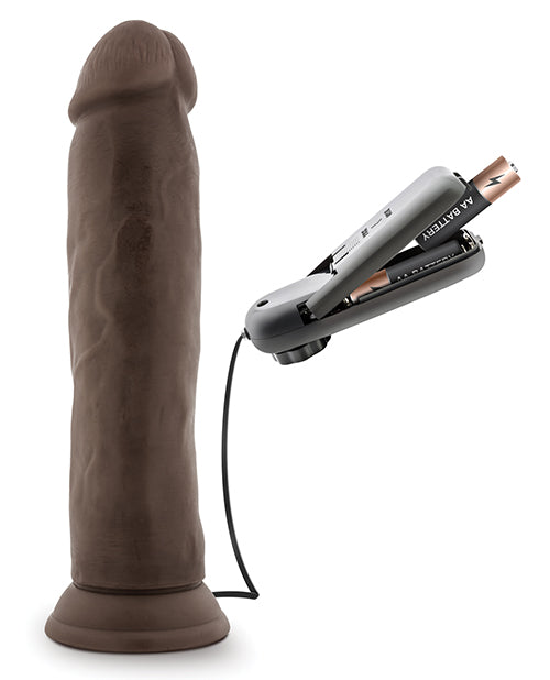 Blush Dr. Skin Dr. Throb 9.5" Cock W-suction Cup - Chocolate - LUST Depot