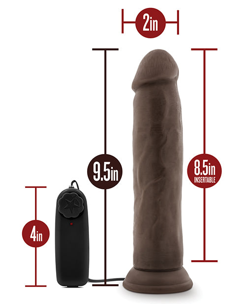 Blush Dr. Skin Dr. Throb 9.5" Cock W-suction Cup - Chocolate - LUST Depot