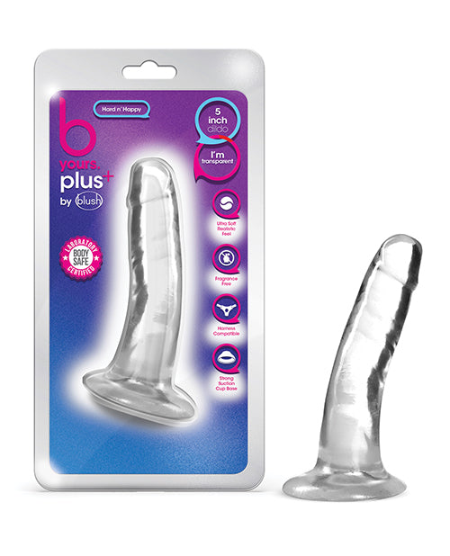 Blush B Yours Plus 5.5" Hard N' Happy Dildo - Clear - LUST Depot