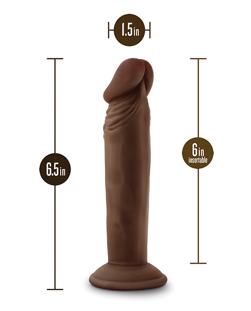 Blush Dr. Skin Plus 6" Posable Dildo - Chocolate - LUST Depot