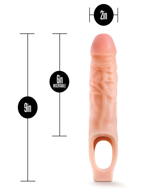 Blush Performance Plus 9" Silicone Cock Sheath Penis Extender - Flesh - LUST Depot