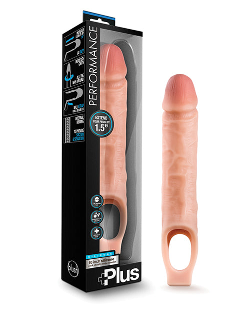 Blush Performance Plus 10" Silicone Cock Sheath Penis Extender - Flesh - LUST Depot