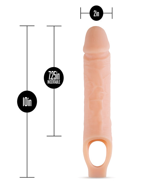 Blush Performance Plus 10" Silicone Cock Sheath Penis Extender - Flesh - LUST Depot