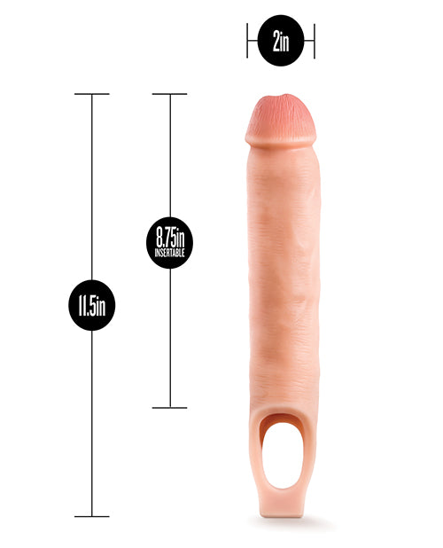 Blush Performance Plus 11.5" Silicone Cock Sheath Penis Extender - Flesh - LUST Depot