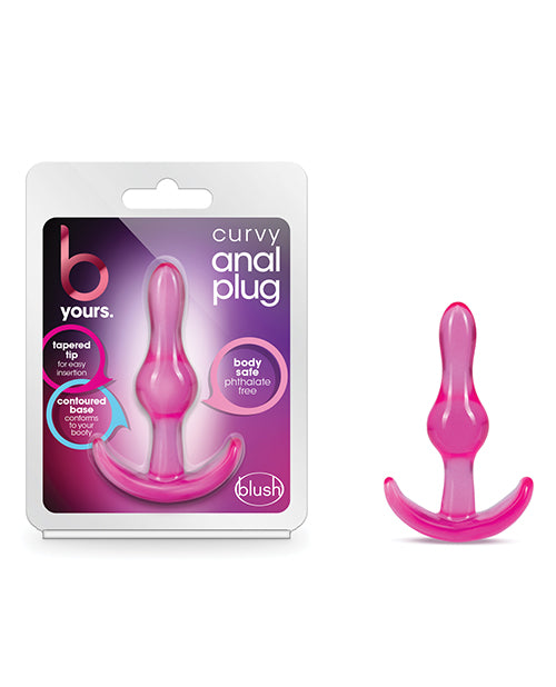 Blush B Yours Curvy Anal Plug - Pink - LUST Depot