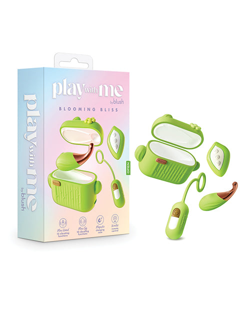 Blush Play with Me Blooming Bliss Remote Controlled Vibrating Kit - Green - LUST Depot