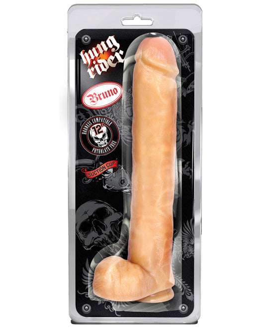 Blush Hung Rider Bruno 12" Dildo W-suction Cup - Flesh - LUST Depot