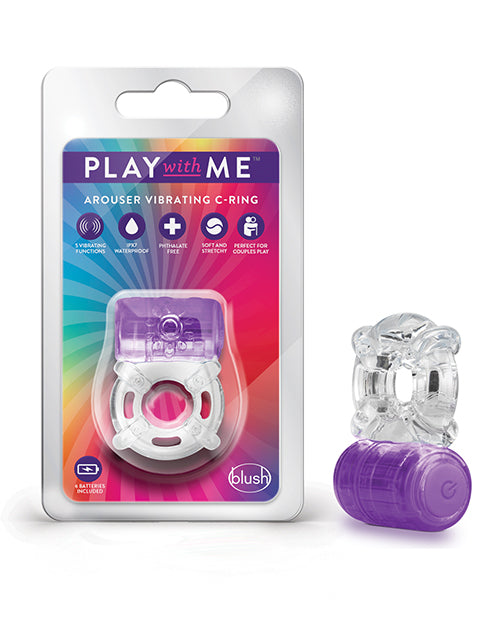 No Eta Blush Play With Me One Night Stand Vibrating C Ring - Purple - LUST Depot