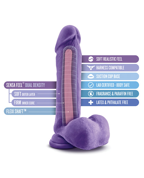 Blush Au Natural Bold Hero 8" Dildo - Purple - LUST Depot