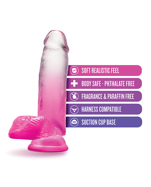 Blush B Yours 7" Sugar Magnolia Dildo - Fuchsia - LUST Depot