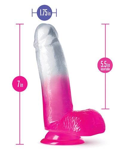 Blush B Yours 7" Sugar Magnolia Dildo - Fuchsia - LUST Depot