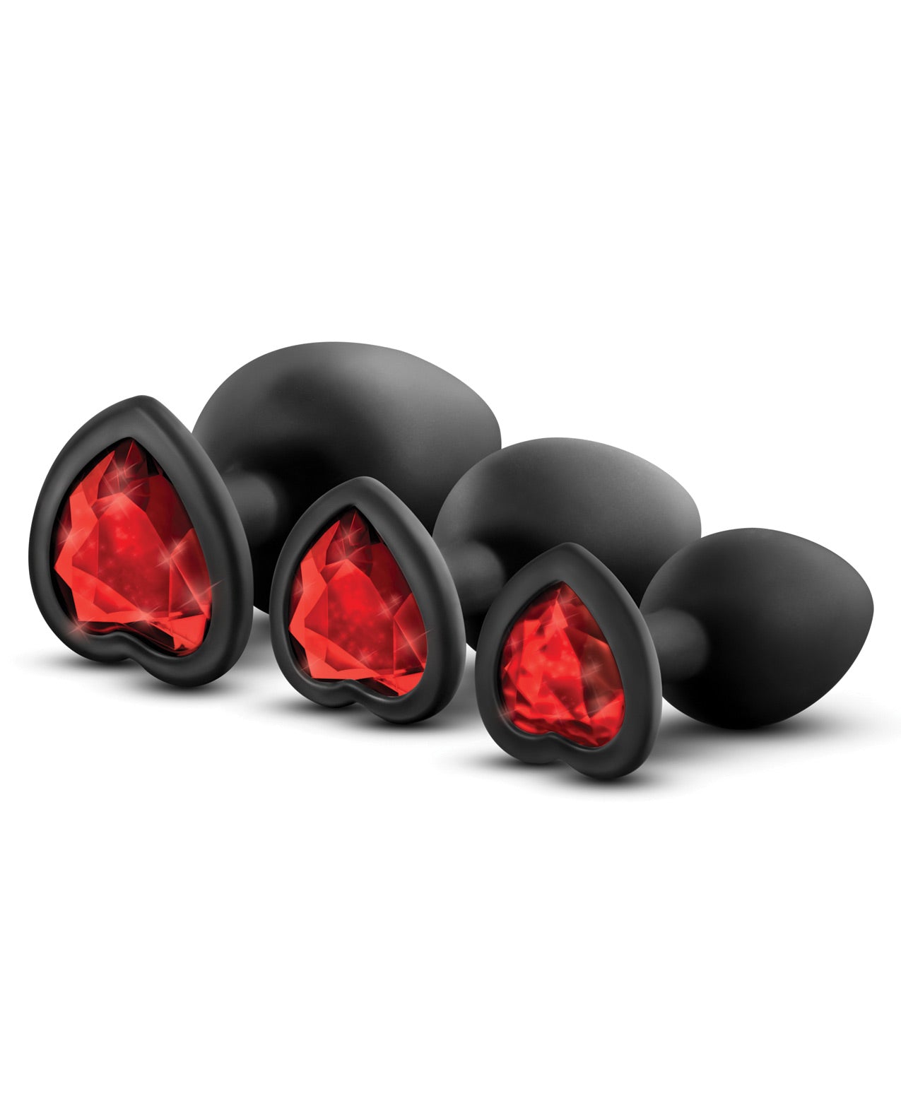 Blush Luxe Bling Plugs Training Kit - Black W-red Gems - LUST Depot