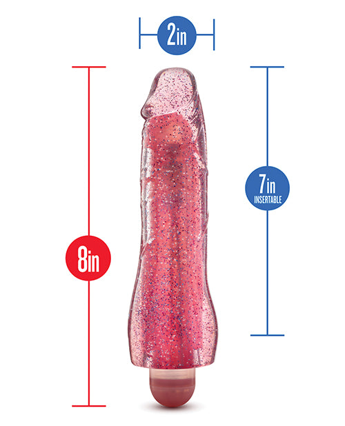 Blush Glow Dicks Glitter Vibrator Molly - Pink - LUST Depot