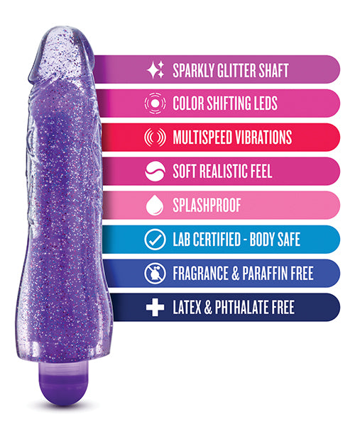 Blush Glow Dicks Glitter Vibrator Molly - Purple - LUST Depot