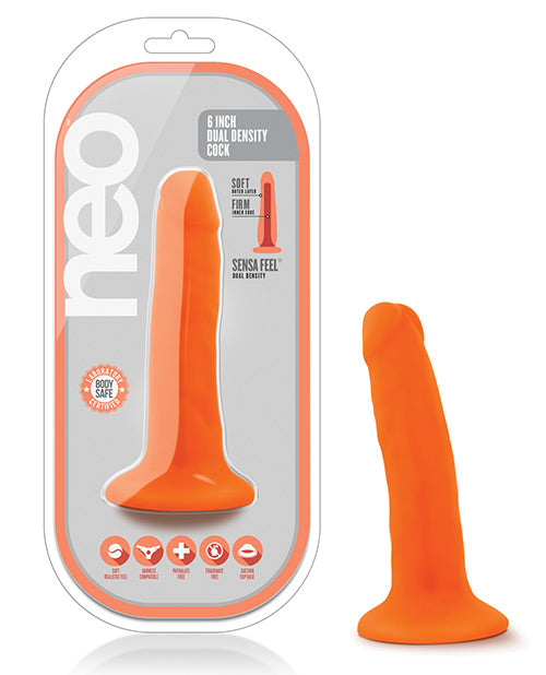 Blush Neo Dual Density 6" Cock - Neon Orange - LUST Depot