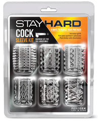 Blush Stay Hard Cock Sleeve Kit - Clear Box Of 6