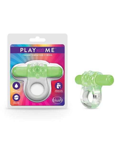 Blush Play With Me Teaser Vibrating C Ring - Green - LUST Depot