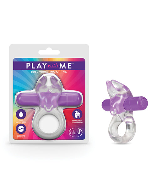 Blush Play With Me Bull Vibrating C Ring - Purple - LUST Depot