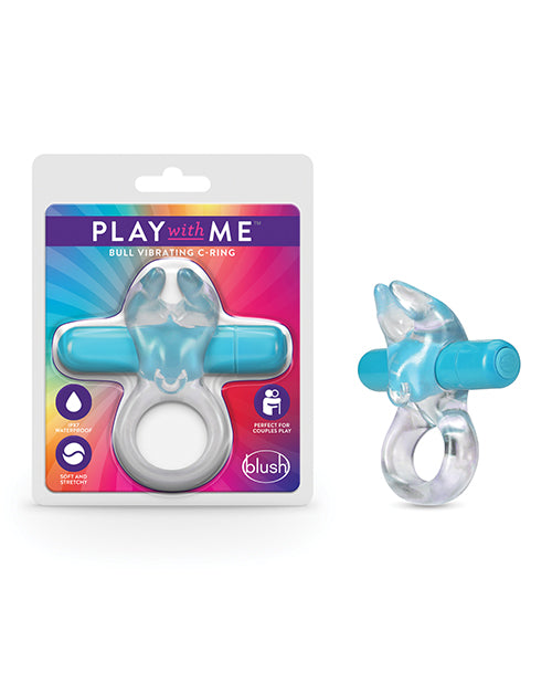 Blush Play With Me Bull Vibrating C Ring - Blue - LUST Depot