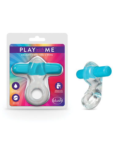 Blush Play With Me Delight Vibrating C Ring - Blue