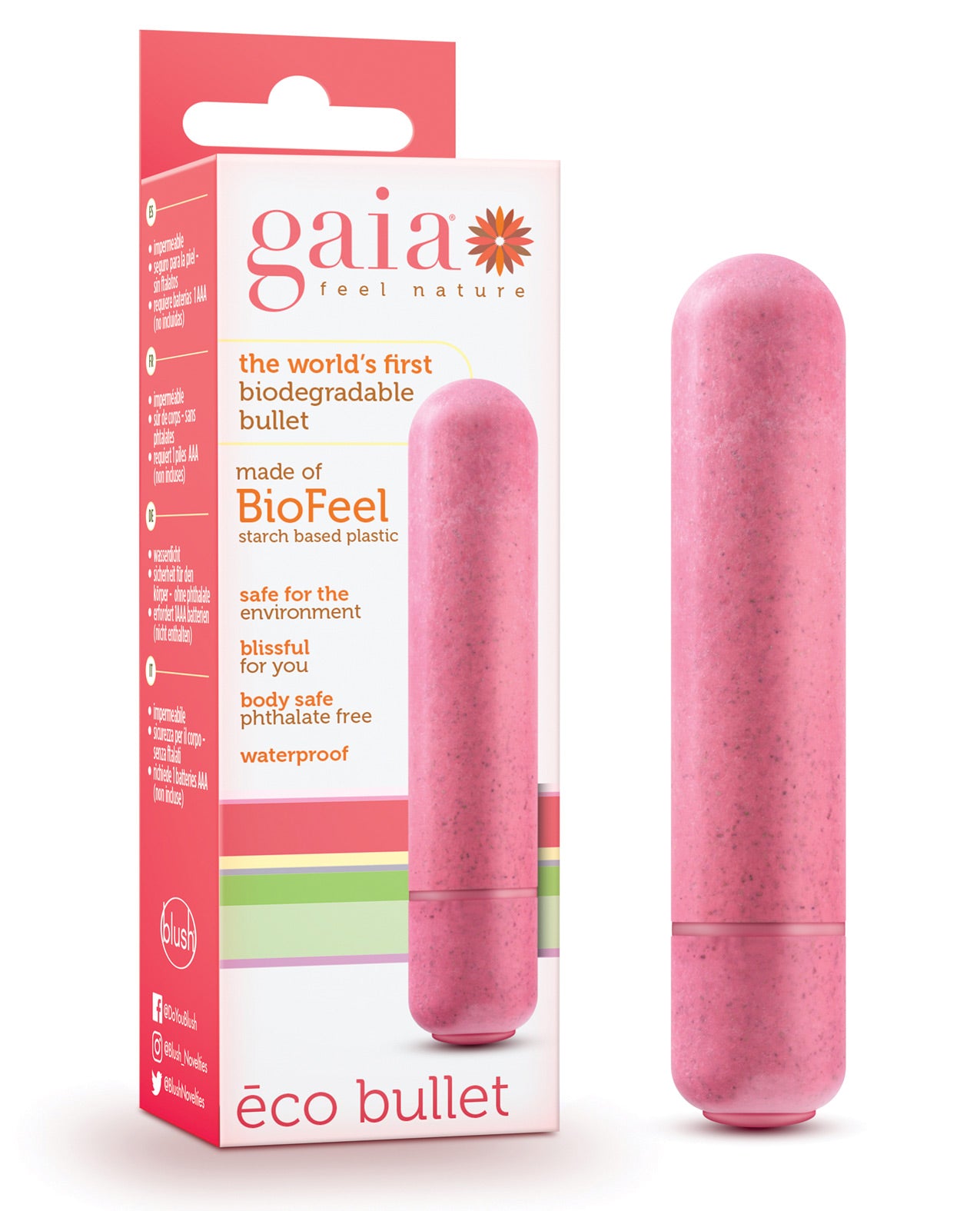 Blush Gaia Eco Bullet - Coral - LUST Depot