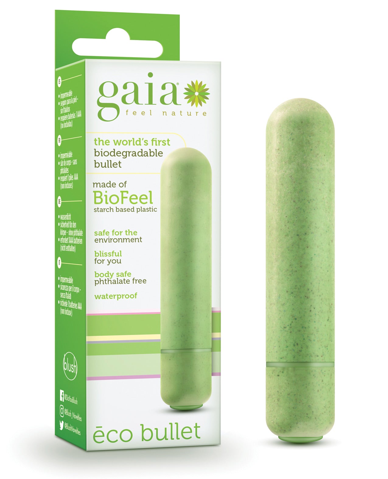 Blush Gaia Eco Bullet - Green - LUST Depot