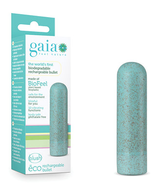 Blush Gaia Eco Rechargeable Bullet - Aqua