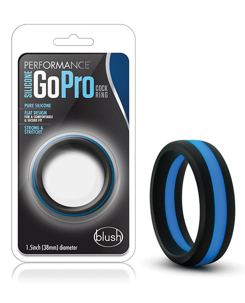 Blush Performance Silicone Go Pro Cock Ring - Black-blue - LUST Depot