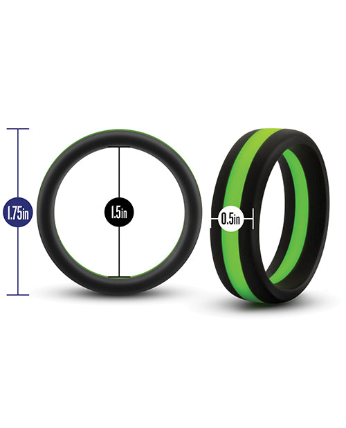 Blush Performance Silicone Go Pro Cock Ring - Black-green - LUST Depot