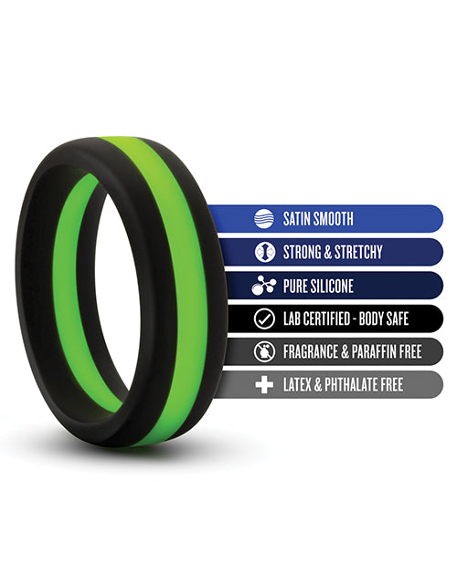 Blush Performance Silicone Go Pro Cock Ring - Black-green - LUST Depot