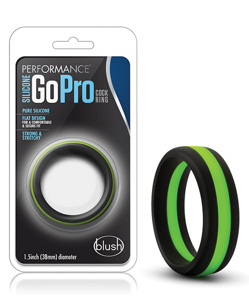 Blush Performance Silicone Go Pro Cock Ring - Black-green - LUST Depot