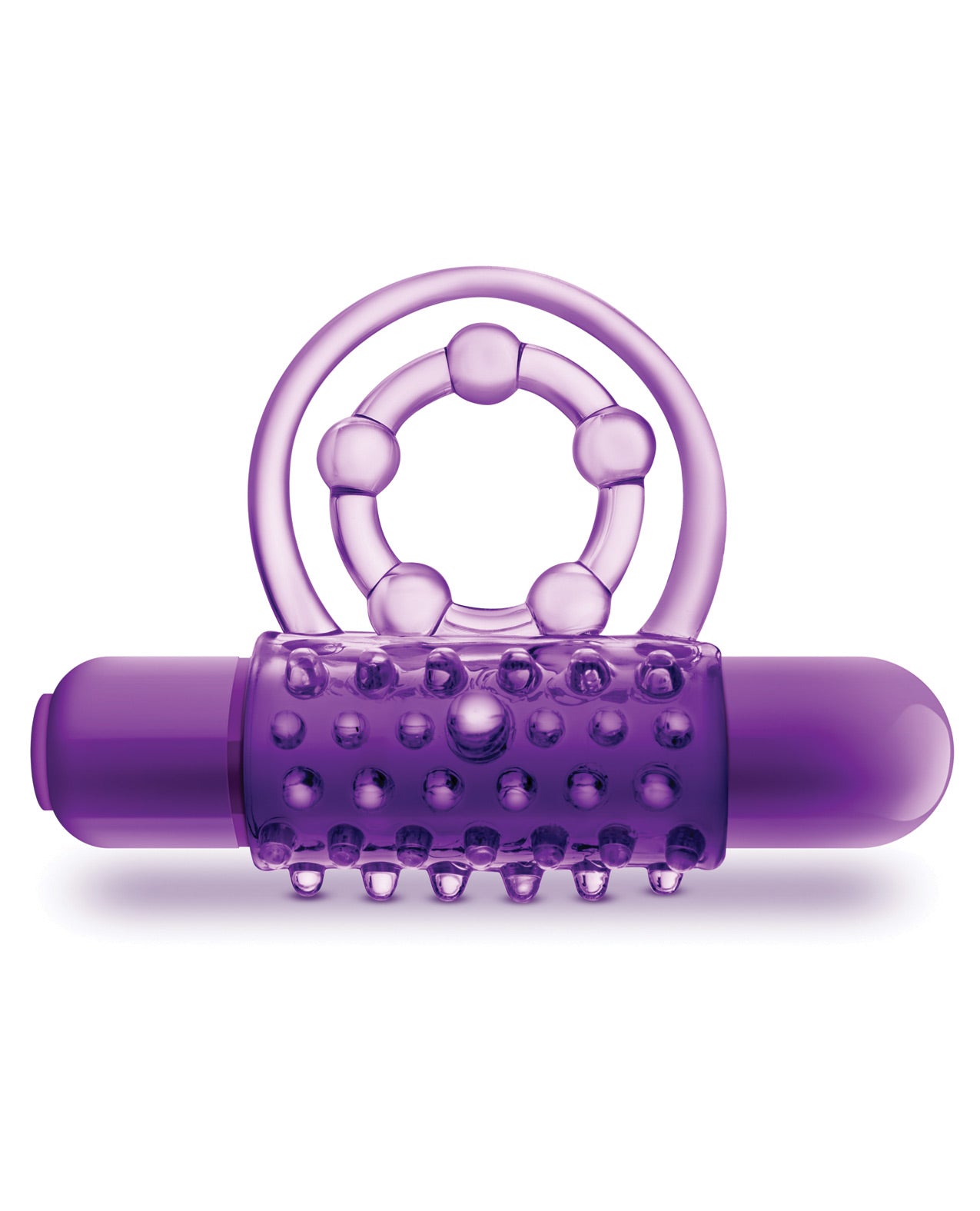 Blush Play With Me The Player Vibrating Double Strap Cockring - Purple - LUST Depot