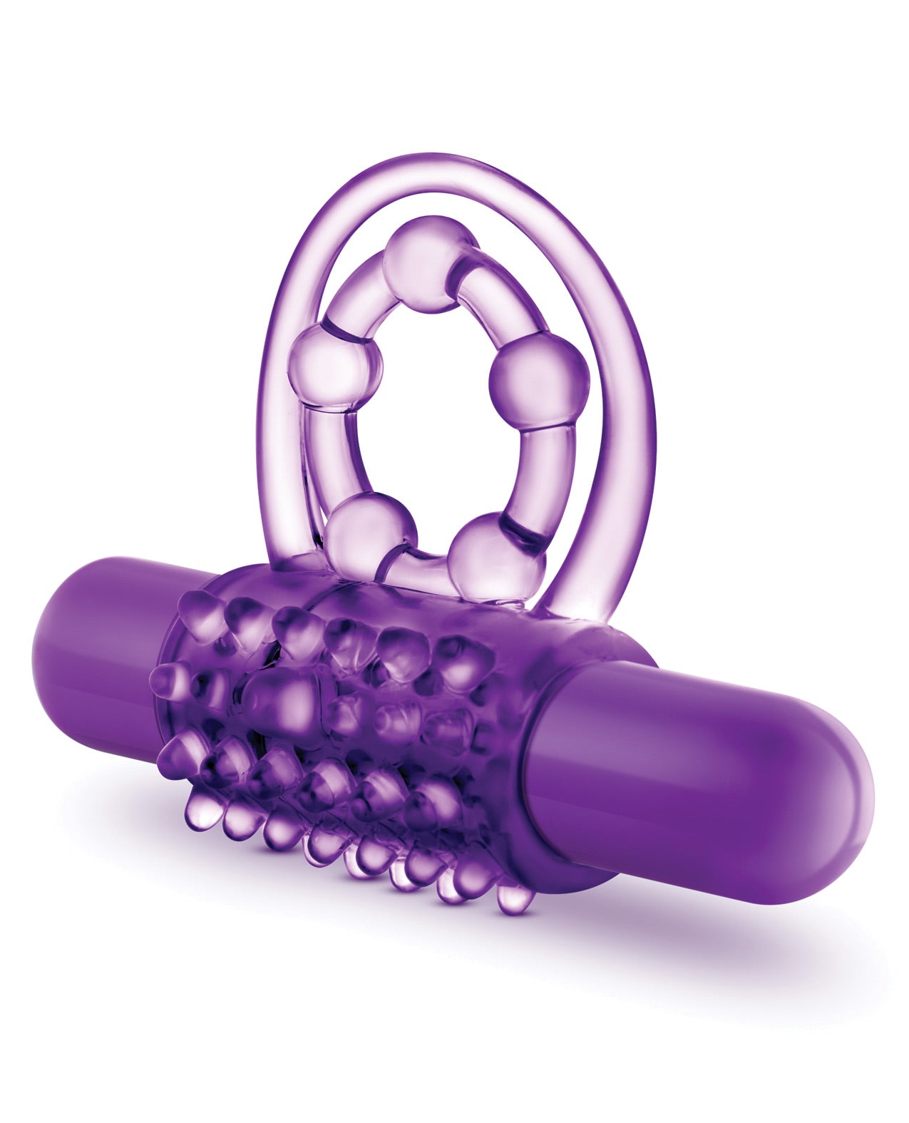 Blush Play With Me The Player Vibrating Double Strap Cockring - Purple - LUST Depot