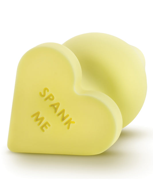 Blush Play With Me Naughty Candy Heart Spank Me Plug - Yellow - LUST Depot