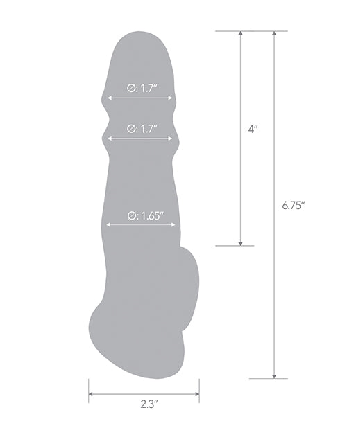 Blue Line C & B 6.75" Girthy Penis Enhancing Sleeve Extension - Clear - LUST Depot