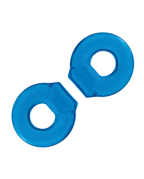 Blue Line C & B Ultra-stretch Stamina Endurance Ring - Jelly Blue Pack Of 2 - LUST Depot