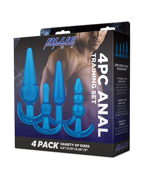 Blue Line C & B 4 Pc Anal Training Set - Jelly Blue - LUST Depot