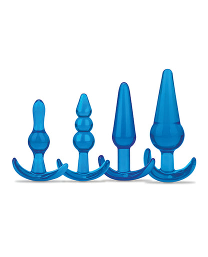 Blue Line C & B 4 Pc Anal Training Set - Jelly Blue - LUST Depot