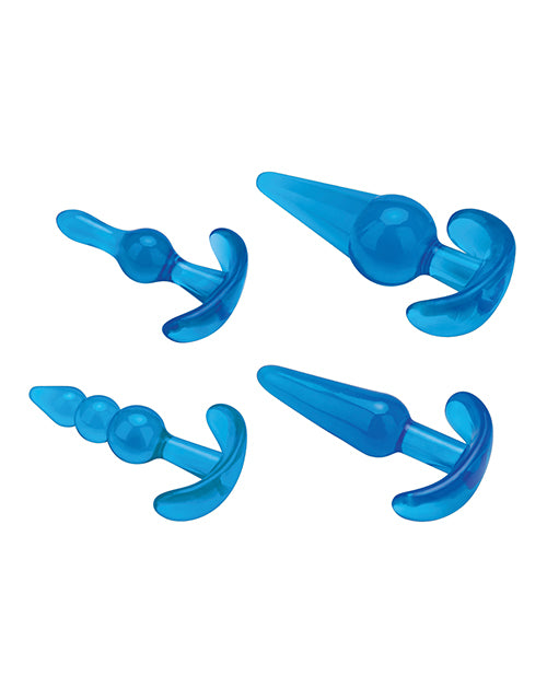 Blue Line C & B 4 Pc Anal Training Set - Jelly Blue - LUST Depot