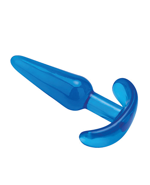 Blue Line C & B 4.25" Slim Tapered Butt Plug - Jelly Blue - LUST Depot