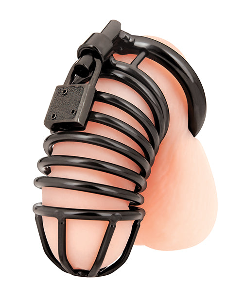 Blue Line Deluxe Chastity Cage - Black - LUST Depot