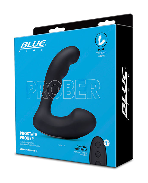 Blue Line Vibrating Prostate Prober W-remote - Black - LUST Depot