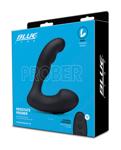 Blue Line Vibrating Prostate Prober W-remote - Black - LUST Depot