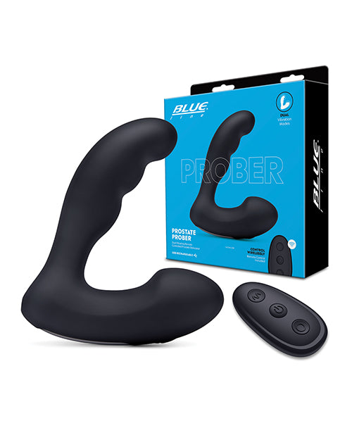 Blue Line Vibrating Prostate Prober W-remote - Black - LUST Depot