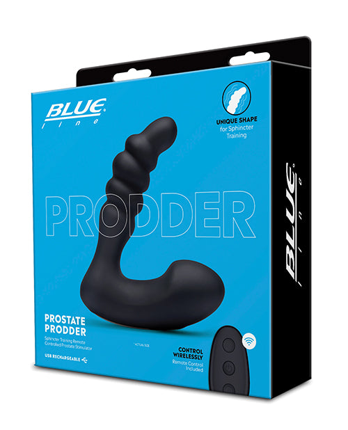 Blue Line Vibrating Prostate Prodder W-remote - Black - LUST Depot