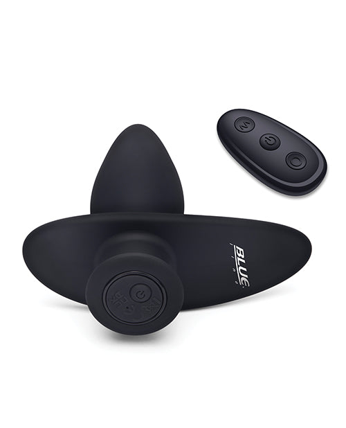 Blue Line Vibrating Anal Plug Pointer W-remote - Black - LUST Depot