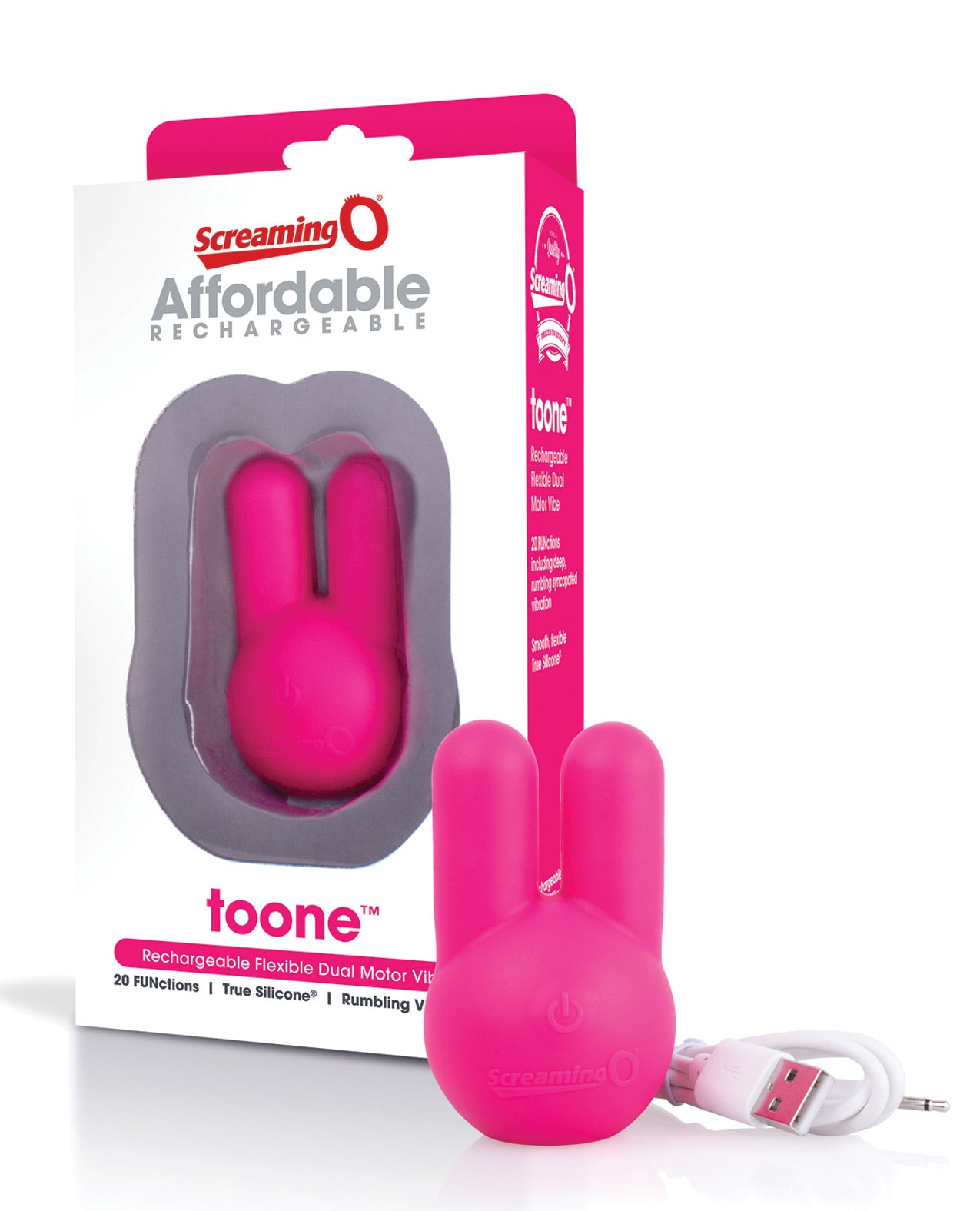 Screaming O Rechargeable Toone Vibe - Pink - LUST Depot